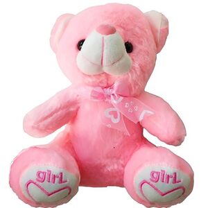 Λούτρινο ροζ αρκουδάκι για κοριτσάκι