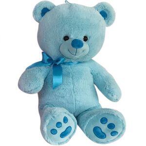 Blue teddy bear for newborn baby boy