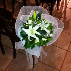 Baptism For Boy with lovely bouquet