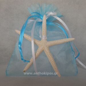 Wedding Favors, summer favor with pouch and starfish