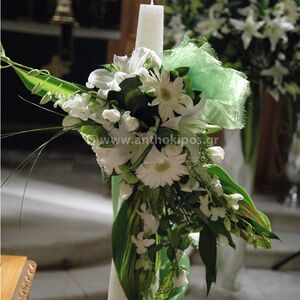 Λαμπάδες Γάμου με υπέροχο design και λουλούδια