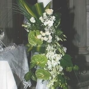 Wedding Candles with flowers and import foliages
