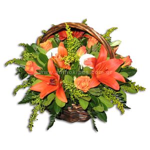 Flower arrangement in orange color