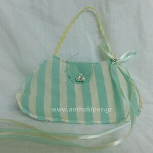Wedding Favor unique with striped bright green small bag