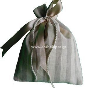 Wedding Favors, wedding favor striped pouch in pale beige shades