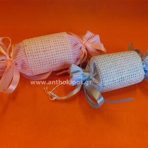 Christening Favor small candies in blue and pink