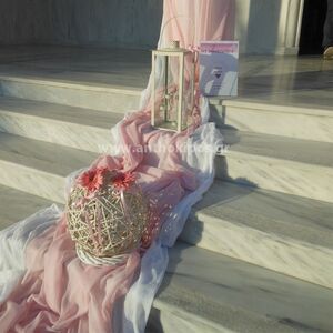 Εξωτερικός Στολισμός Γάμου πανέμορφος σε απαλές ροζ αποχρώσεις