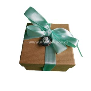 Wedding Favors, natural box tied with unique vintage motif