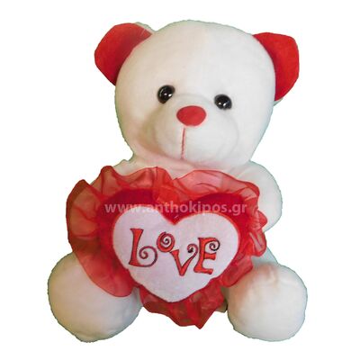 Stuffed bear with heart love