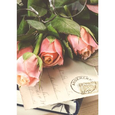 Ευχετήρια κάρτα με τριαντάφυλλα