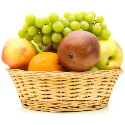 Basket with season fruits