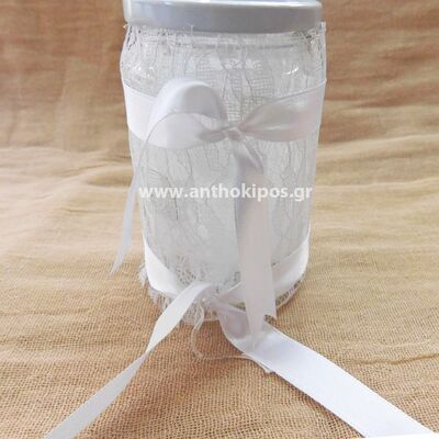 Wedding Favors, wedding favor vintage white lace vase
