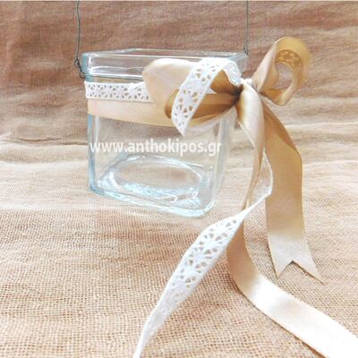 Wedding Favors, wedding favor glass lantern in pale shades
