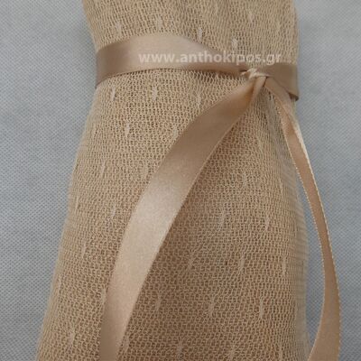 Wedding Favors, favor beautiful pouch of burlap and lace