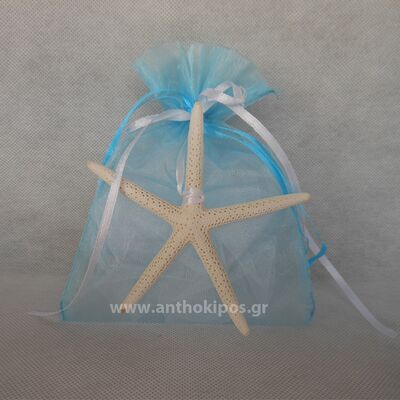 Wedding Favors, summer favor with pouch and starfish