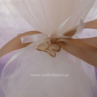 Wedding Favor with tulle and butterfly motif