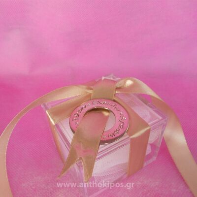 Wedding Favors, favor of transparent box with unique love ring