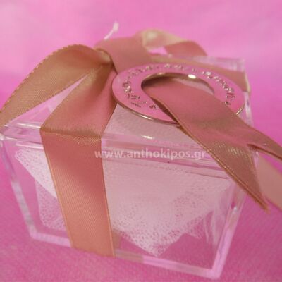 Wedding Favors, favor of transparent box with unique love ring