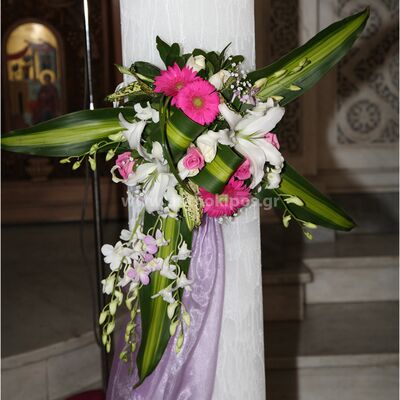Λαμπάδες Γάμου με μοναδικό design από καταπληκτικά λουλούδια
