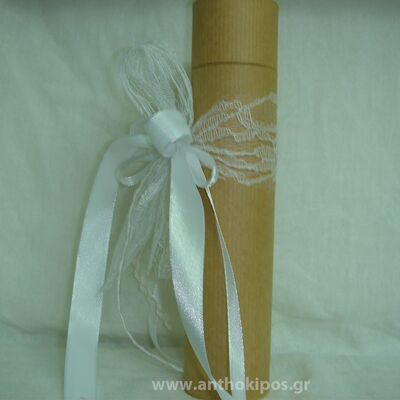 Wedding Favors, favor with natural box roller with lace