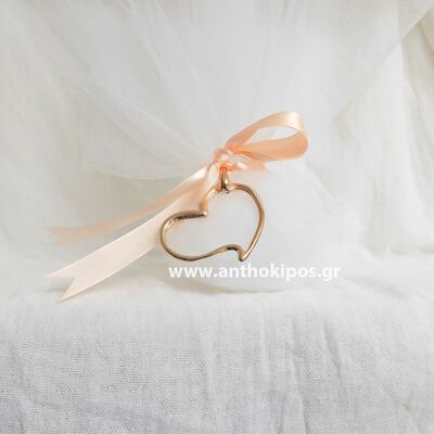 Wedding Favor tulle, classic tied with big heart