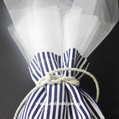 Wedding Favors, bonbonniere with unique striped pouch