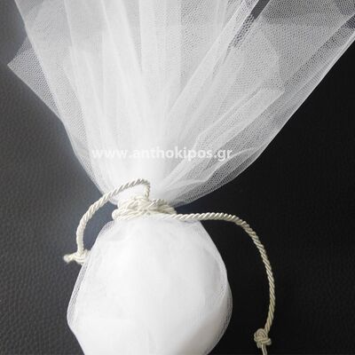 Wedding Favor all-white with drawstring and unique binding