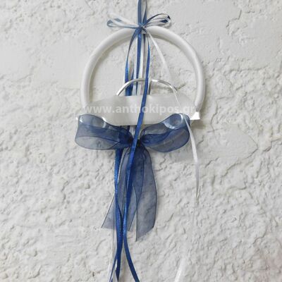 Christening Favor with a wreath hanging car