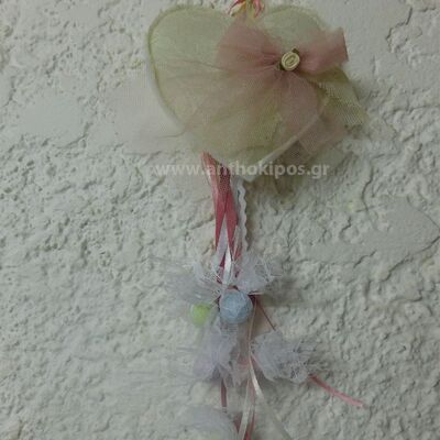 Christening Favor with hanging special heart
