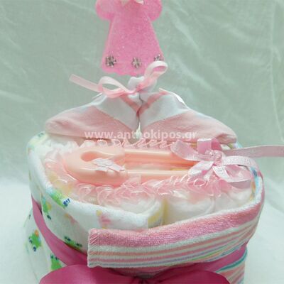 Diaper Cake for birth baby girl