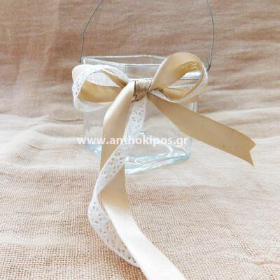 Wedding Favors, wedding favor glass lantern in pale shades