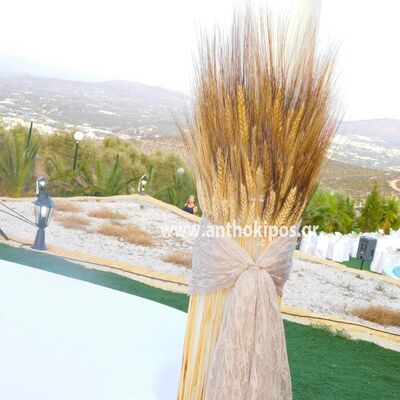 Wedding Candles with ears of grain