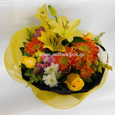 Bouquet with bright flowers