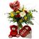Love set with bouquet, teddy bear, balloon and chocolate
