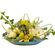 Glass plate with fresh lovely flowers