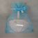 Christening Favor with blue pouch and transparent umbrella