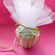 Baptism Favor green bucket wrapped in tulle