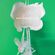 Baptism Favor with hanging pillow white butterfly