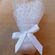 Wedding Favor classic with white polka dot tulles and white ribbon