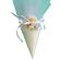 Christening bonbonniere with baby magnet on a paper cone