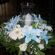Indoor Wedding Decoration with light blue creation with candle