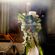 Λαμπάδες Γάμου με παλ λουλούδια και φυλλώματα εισαγωγής