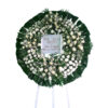 Funeral flower wreath wheel on Tripod with four compositions