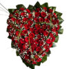 Stunning heart filled with red roses