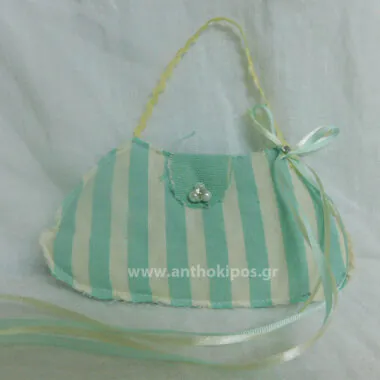Wedding Favor unique with striped bright green small bag