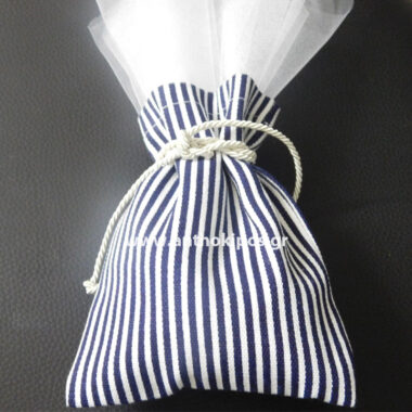 Wedding Favors, bonbonniere with unique striped pouch