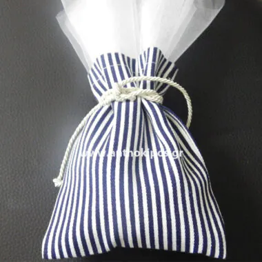 Wedding Favors, bonbonniere with unique striped pouch