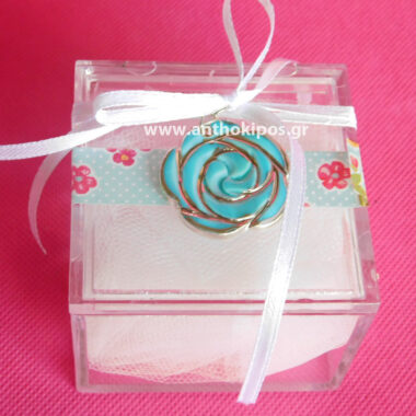 Wedding Favors, wedding favor transparent box with flower motif