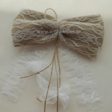 Wedding Favors, vintage favor with burlap and lace