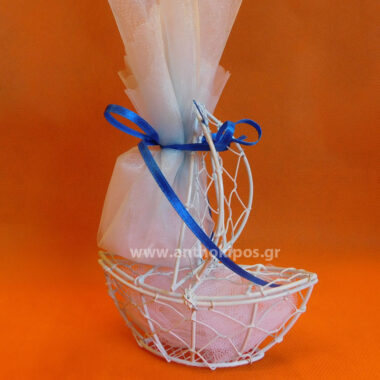 Christening Favor with white boat